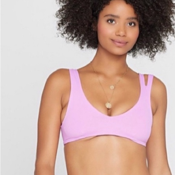 NWT L*Space One Wave Reversible Bikini Top Size S Rosebud/Putty *Top Only* - Picture 4 of 9